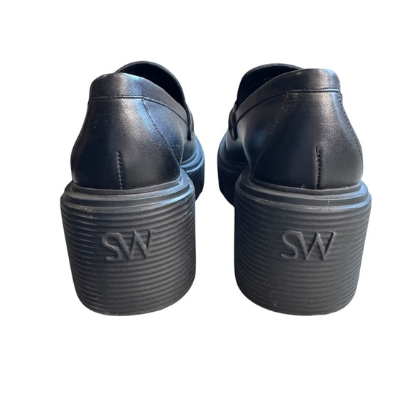 Stuart Weitzman Black Maverick SoHo loafers Chunky Platform 6 - Picture 4 of 12